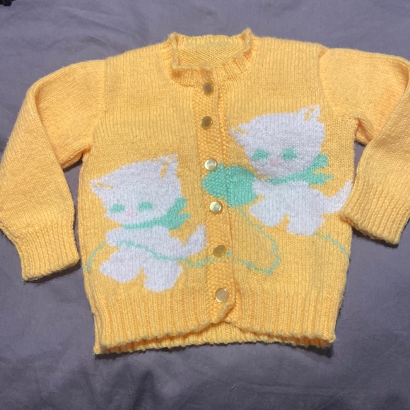 Vintage Other - Sweet little kitten sweater